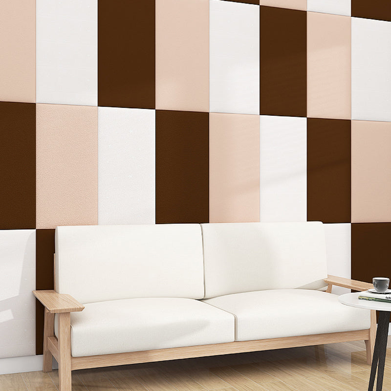 Modern Plain Wall Paneling Peel and Press Soundproof Backsplash Panels