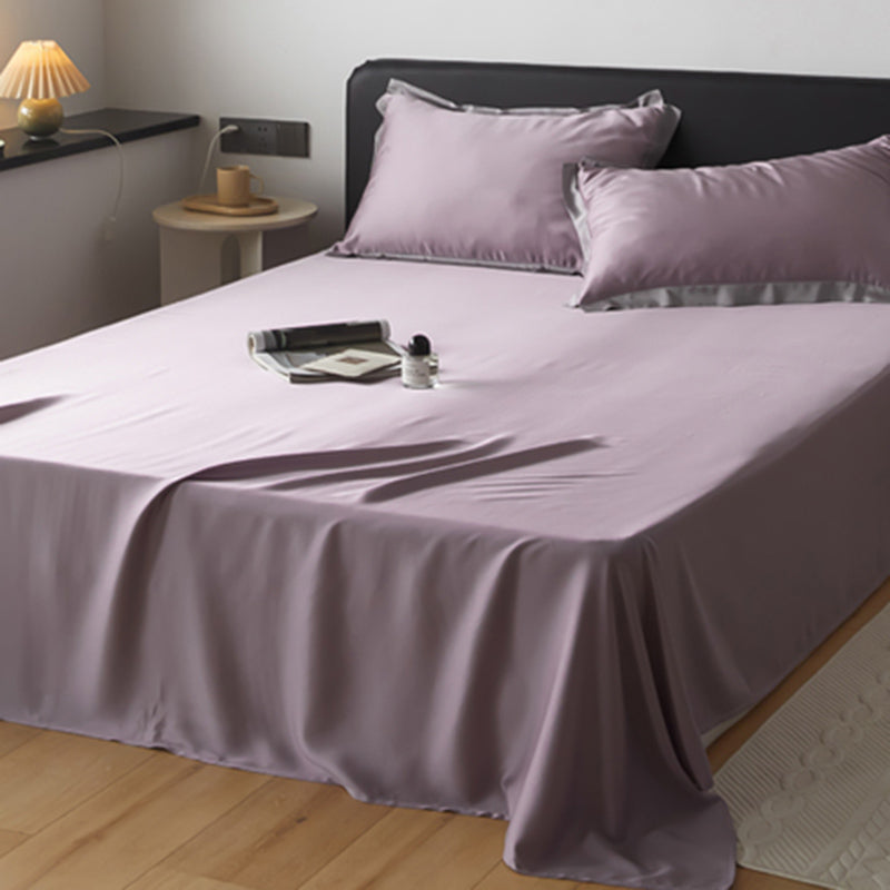 Bed Sheet Satin Solid Color Non-pilling Breathable Bed Sheet Set