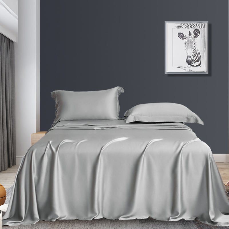 Modern Bed Sheet Solid Color Breathable Skin-friendly Ben Sheet Set