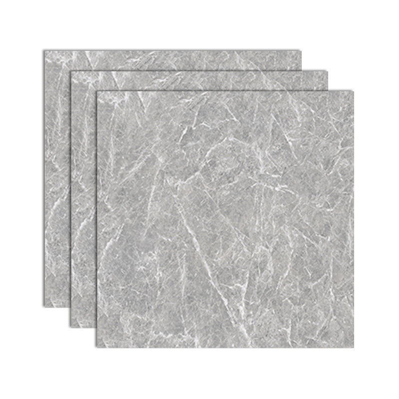 Square Floor Tile Straight Edge Polished Water Resistant Marbling Tile