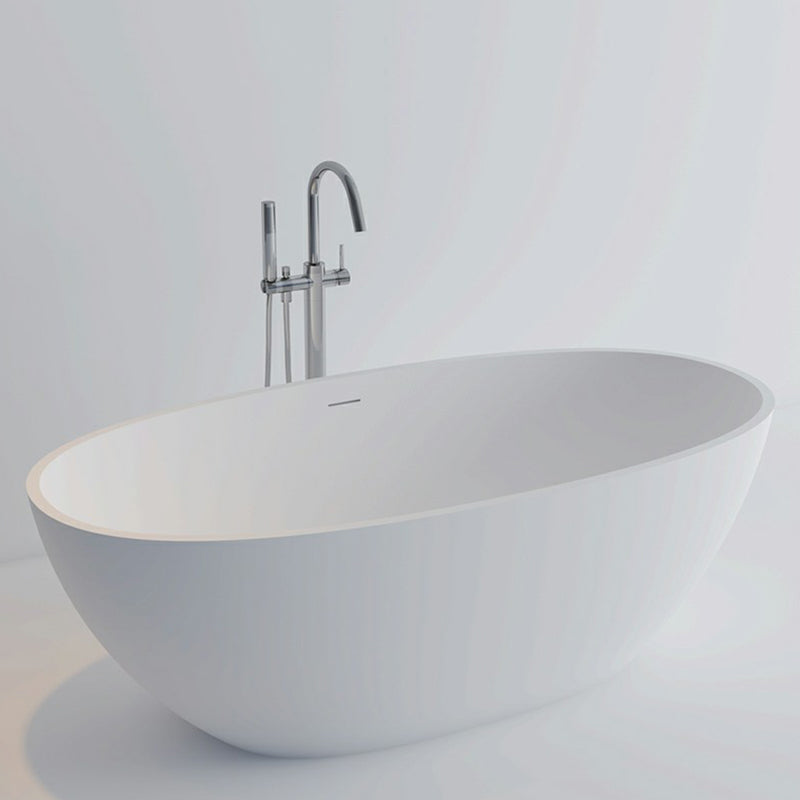 Soaking Freestanding Bath Tub Antique Finish Oval Modern Bathtub (Faucet not Included)