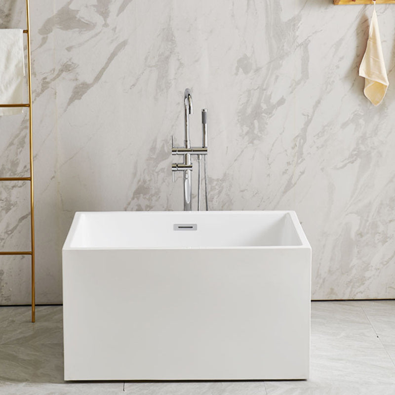 Freestanding Soaking Bathtub Antique Finish Rectangular Bathtub (Faucet not Included)