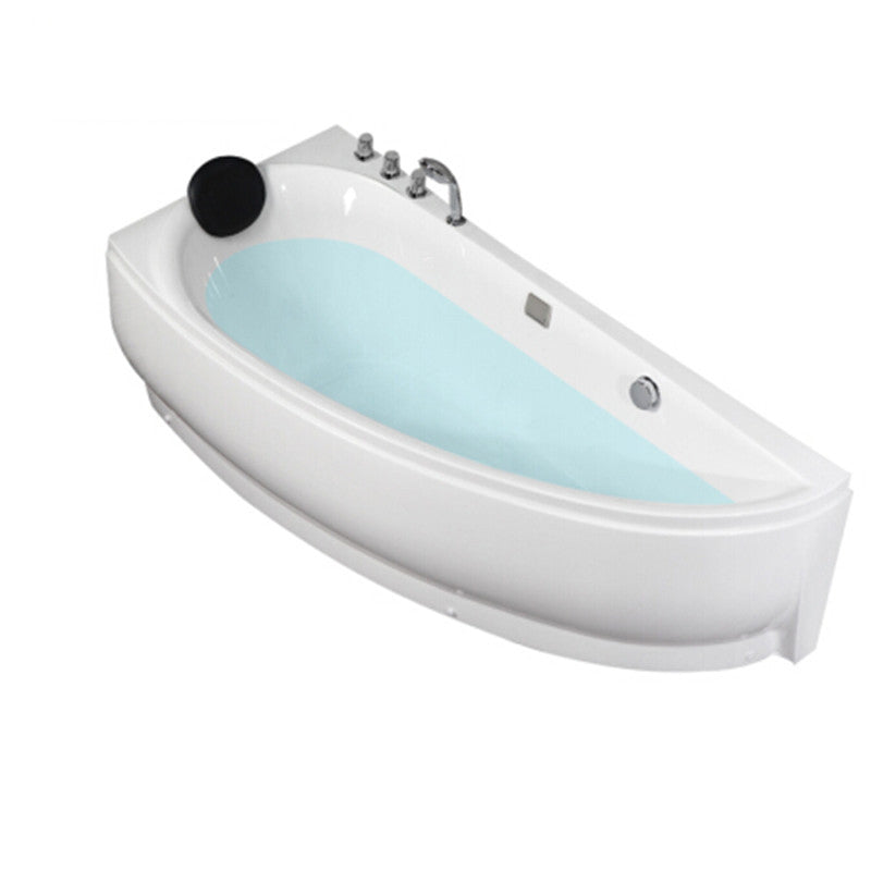 Acrylic Corner Modern Bathtub Acrylic White Soaking Back to Wall Bath