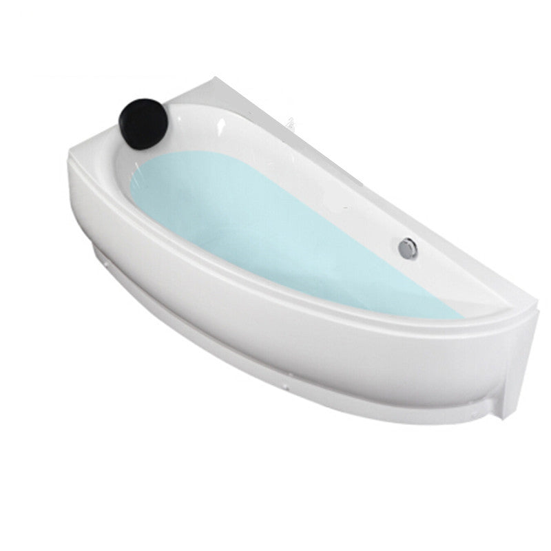 Acrylic Corner Modern Bathtub Acrylic White Soaking Back to Wall Bath