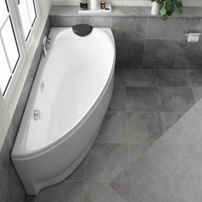 Acrylic Corner Modern Bathtub Acrylic White Soaking Back to Wall Bath