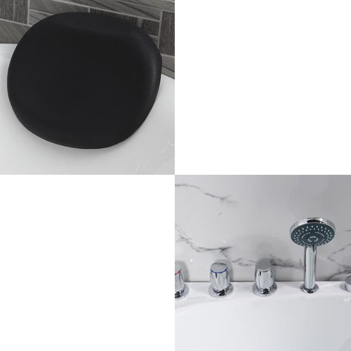 Acrylic Corner Modern Bathtub Acrylic White Soaking Back to Wall Bath