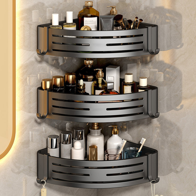 3 Piece Bathroom Accessory Set Contemporary Aluminum Bath Shelf