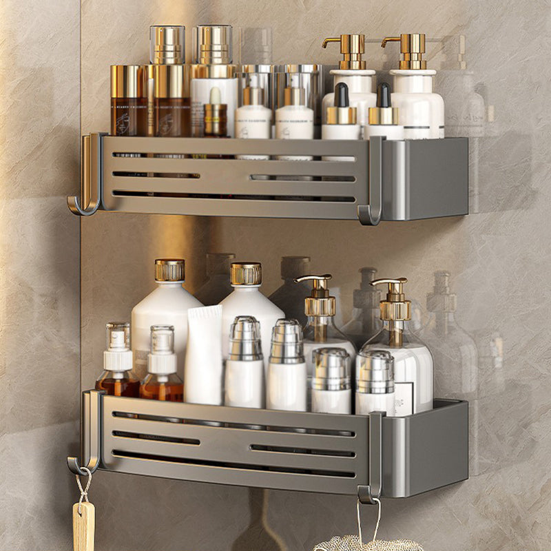 3 Piece Bathroom Accessory Set Contemporary Aluminum Bath Shelf
