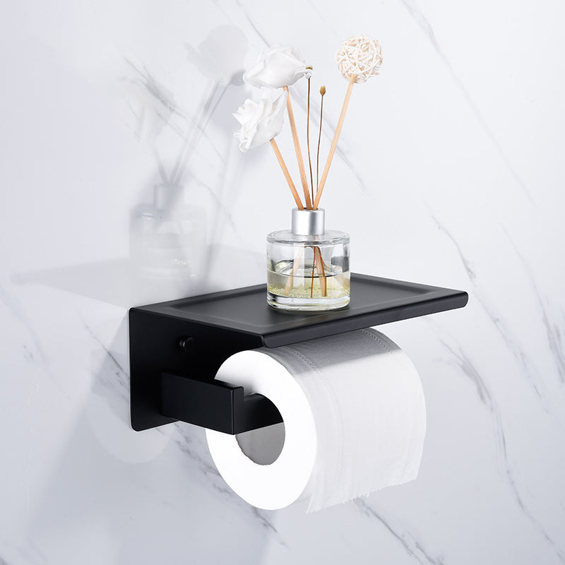 5-Piece Modernism Bath Hardware Set in Stainless Steel Matte Black