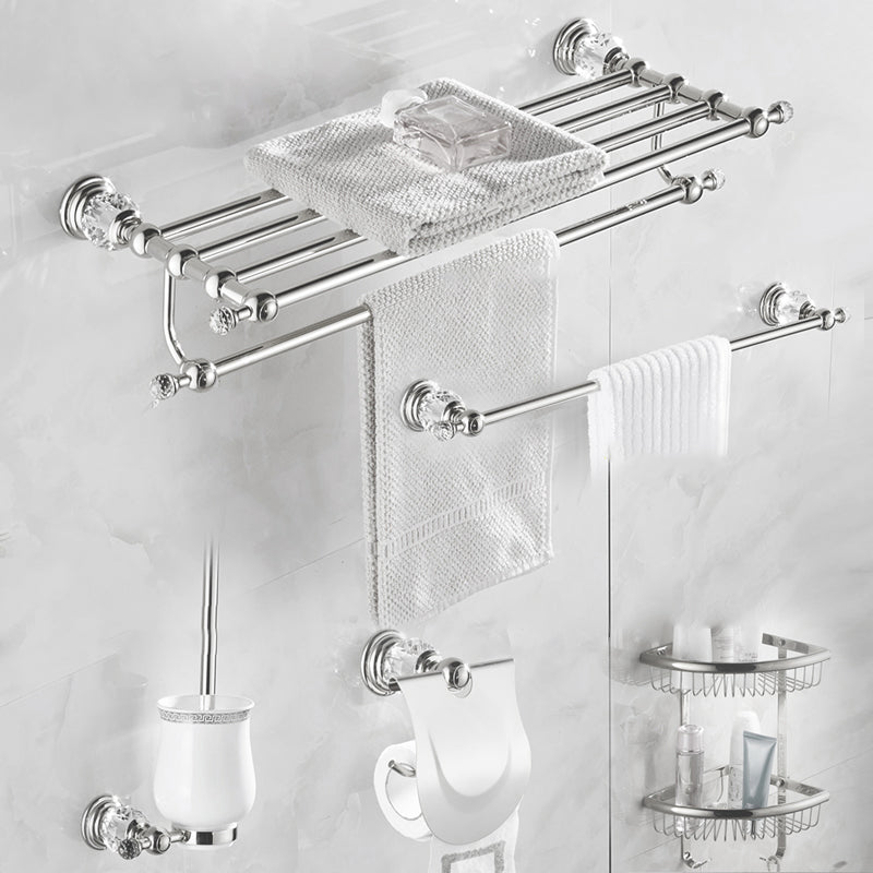 Modern Bathroom Accessories Hardware Set Silver Accessories Hardware Set