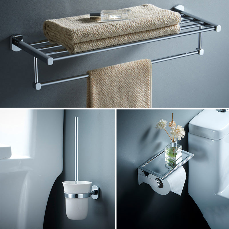 Modern Bathroom Accessory Set Silver Bathroom Accessories Hardware