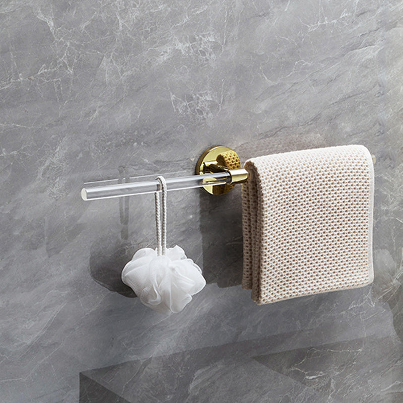 6 Piece Bathroom Accessory Set in Gold Metal Bath Hardware Set
