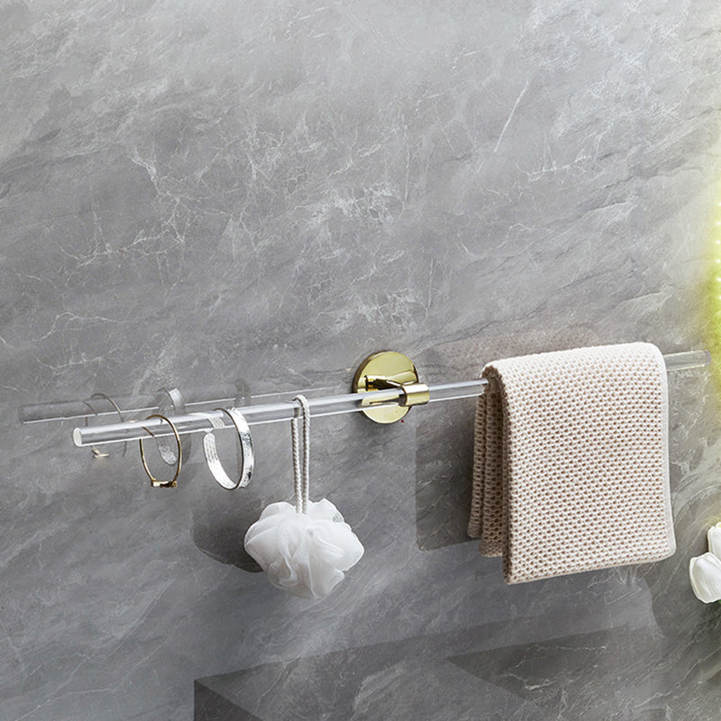 6 Piece Bathroom Accessory Set in Gold Metal Bath Hardware Set