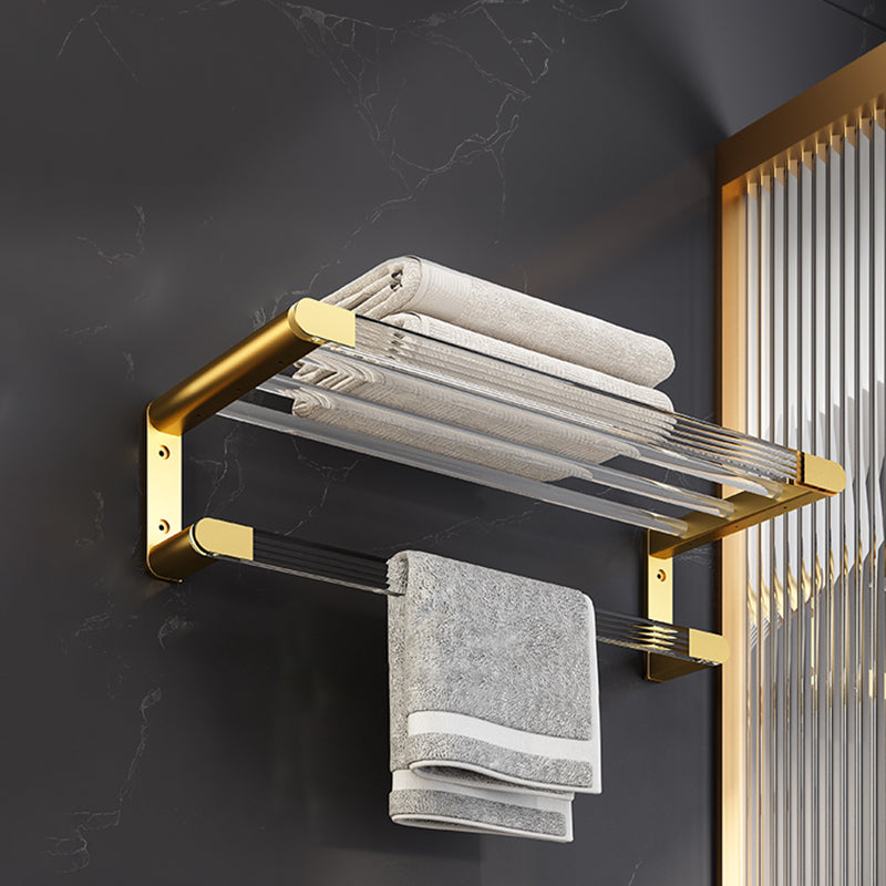 6 Piece Bathroom Accessory Set in Gold Metal Bath Hardware Set