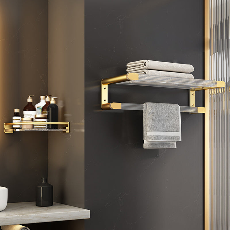 6 Piece Bathroom Accessory Set in Gold Metal Bath Hardware Set