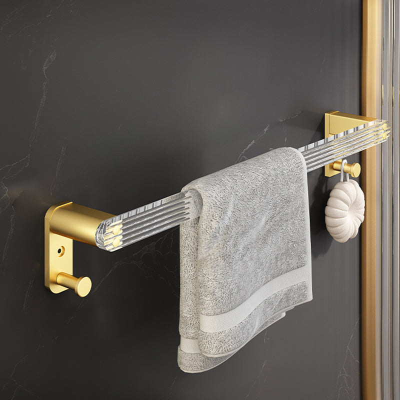 6 Piece Bathroom Accessory Set in Gold Metal Bath Hardware Set