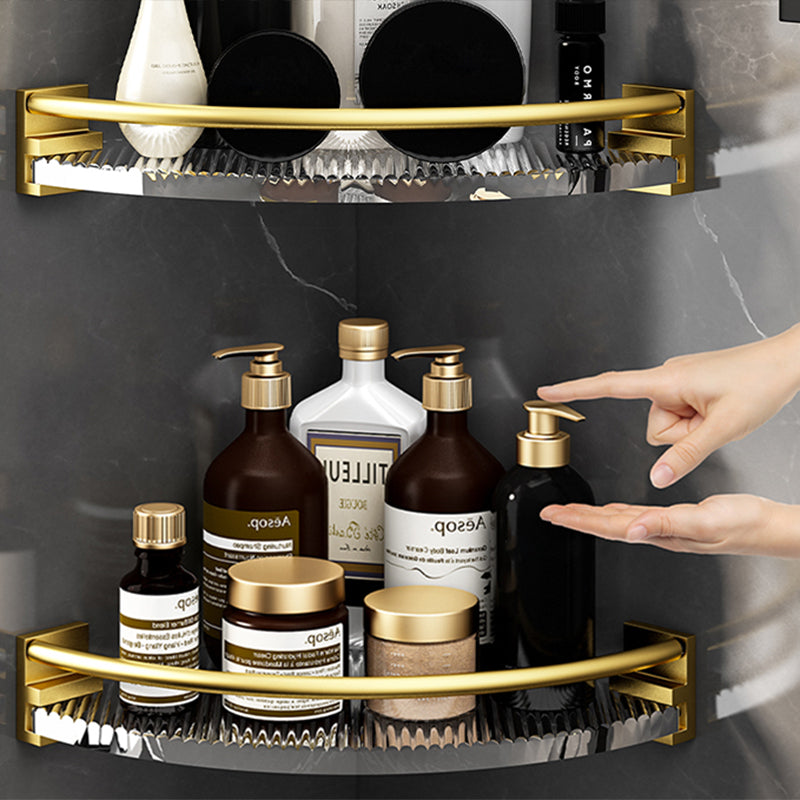 6 Piece Bathroom Accessory Set in Gold Metal Bath Hardware Set