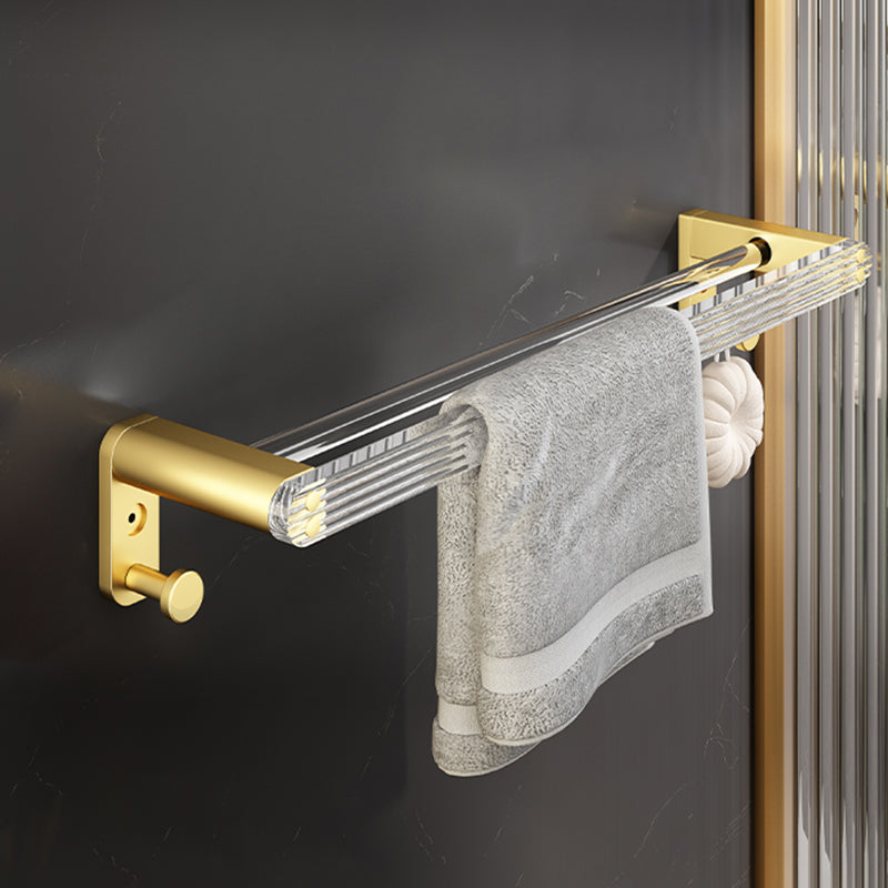 6 Piece Bathroom Accessory Set in Gold Metal Bath Hardware Set