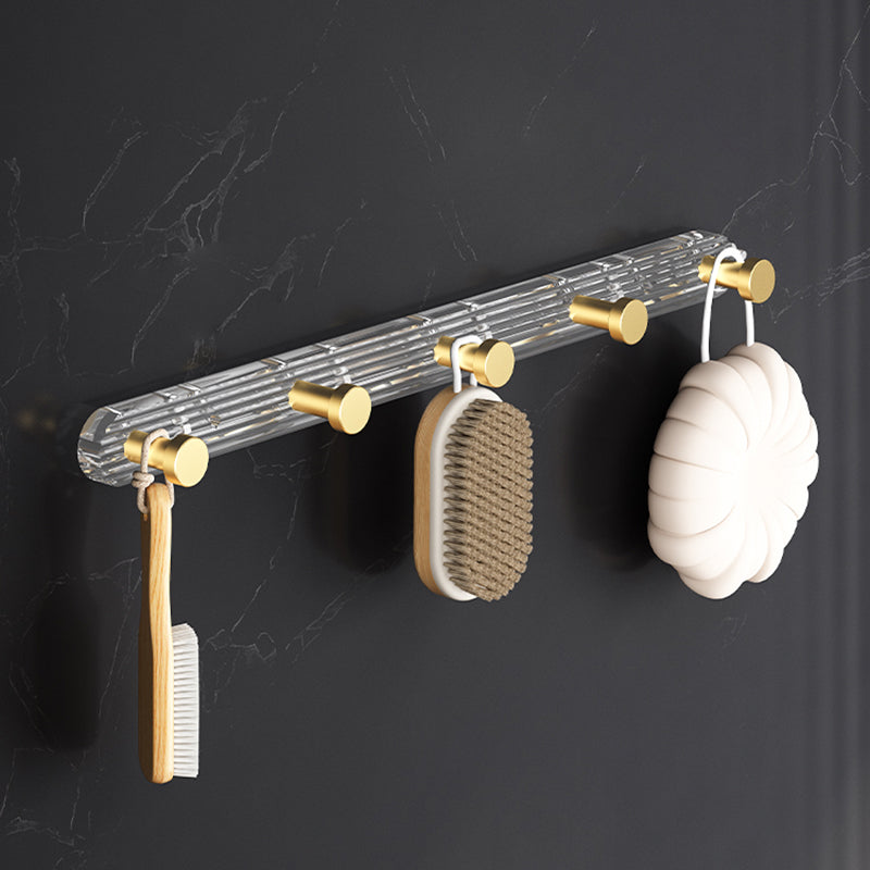 6 Piece Bathroom Accessory Set in Gold Metal Bath Hardware Set
