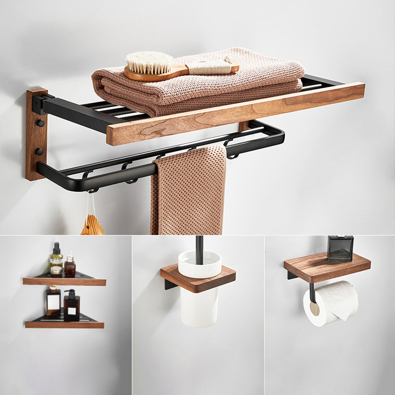 Walnut Bathroom Set Black Metal Bathroom Accessories Hardware Set