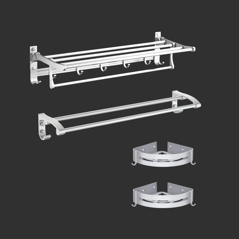 Modern Bathroom Accessories Hardware Set Silver Bathroom Accessory Kit