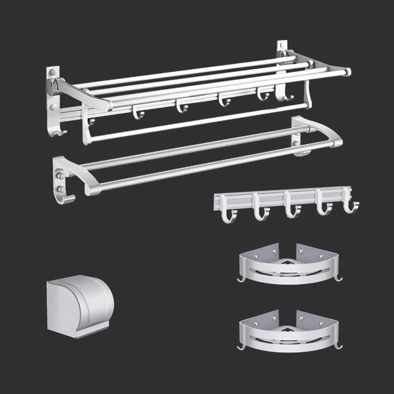 Modern Bathroom Accessories Hardware Set Silver Bathroom Accessory Kit