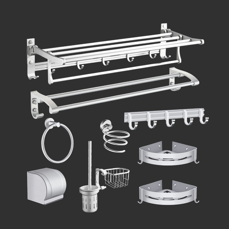 Modern Bathroom Accessories Hardware Set Silver Bathroom Accessory Kit