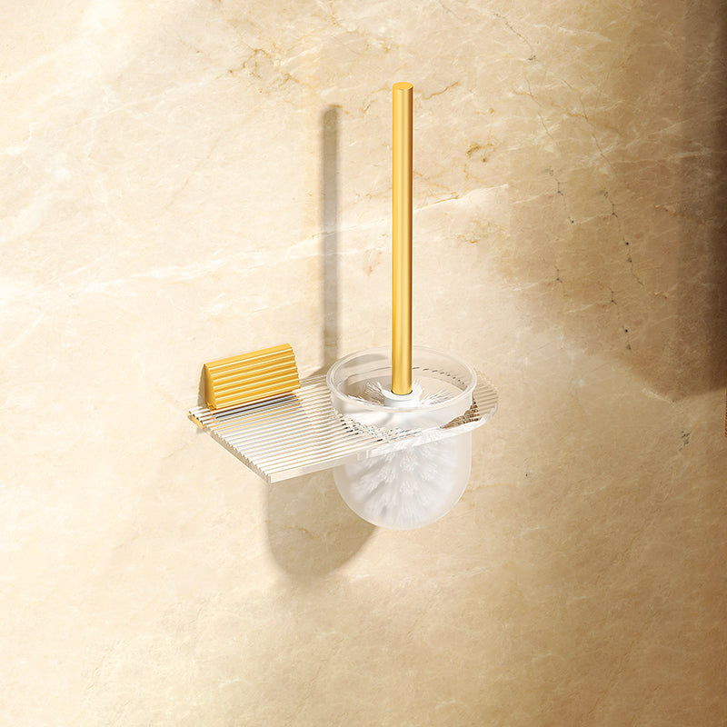 Modern 7-Piece Bathroom Accessory Set Metal Bathroom Set in Gold