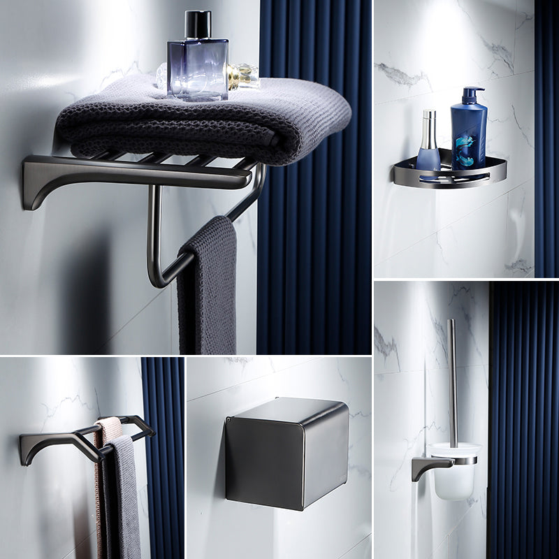 Gray Traditional Bathroom Hardware Set Stainless Steel Bathroom Accessory Kit