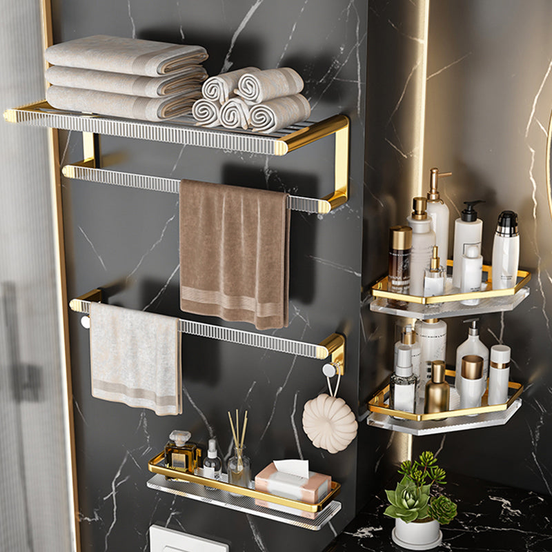 Metal and Acrylic Bathroom Accessory Set Transparent Bathroom Hardware