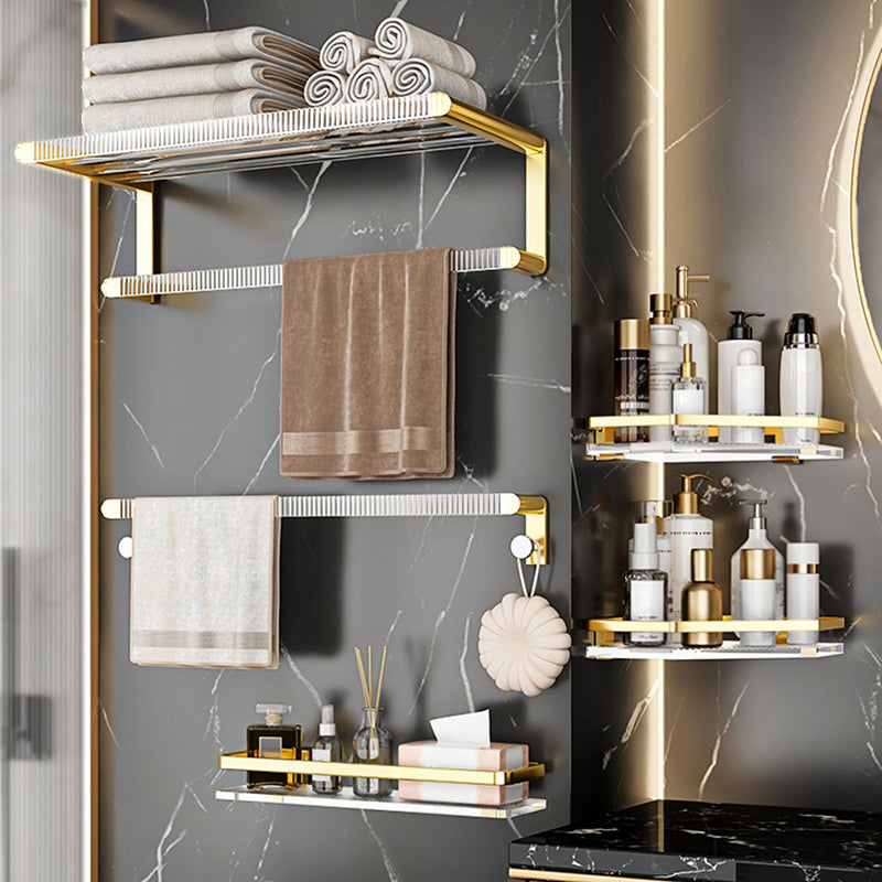 Metal and Acrylic Bathroom Accessory Set Transparent Bathroom Hardware