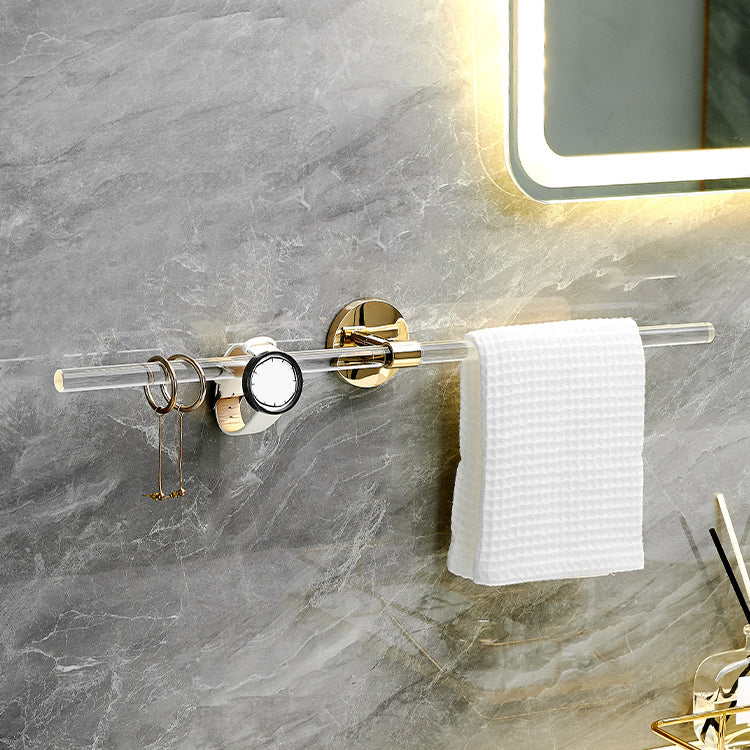 Plastic Modern Bathroom Accessories Hardware Set with Bath Shelf