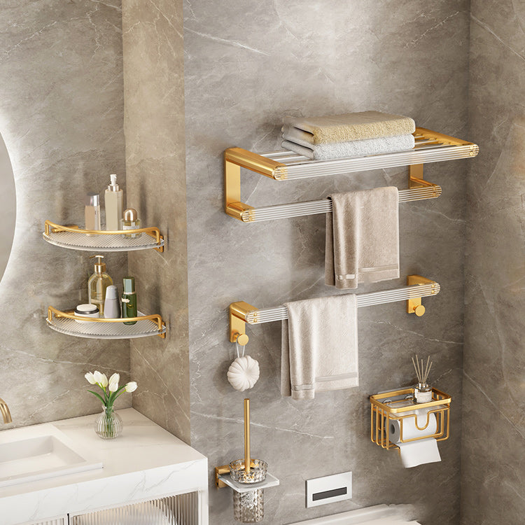 Plastic Modern Bathroom Accessories Hardware Set with Bath Shelf