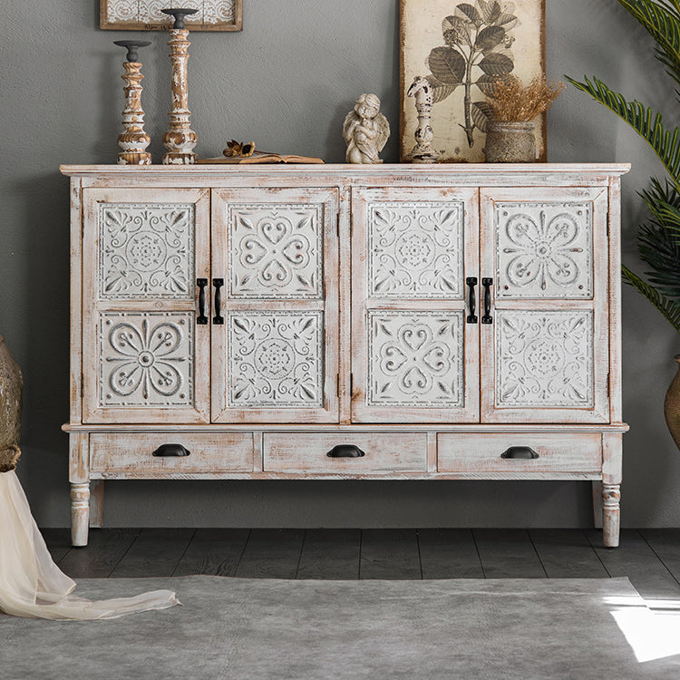 Industrial Stain Resistant Cabinet Distressed Wood Solid Wood Accent Cabinet
