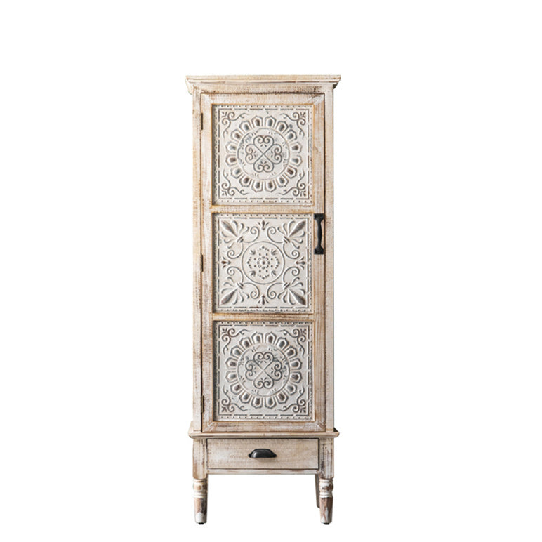 Industrial Stain Resistant Cabinet Distressed Wood Solid Wood Accent Cabinet