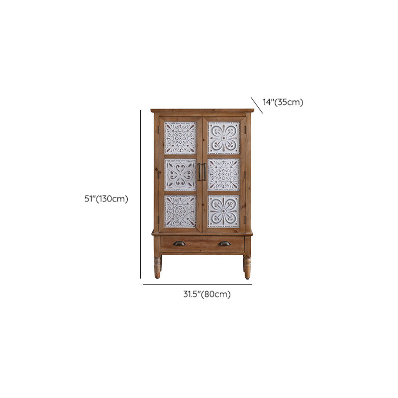 Industrial Stain Resistant Cabinet Distressed Wood Solid Wood Accent Cabinet
