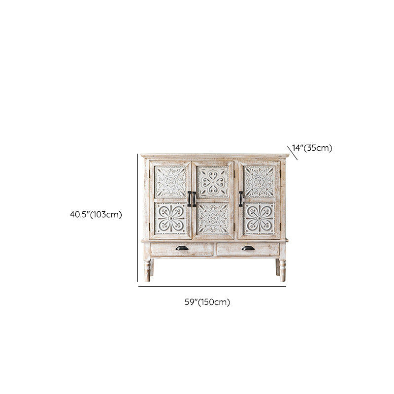 Industrial Stain Resistant Cabinet Distressed Wood Solid Wood Accent Cabinet