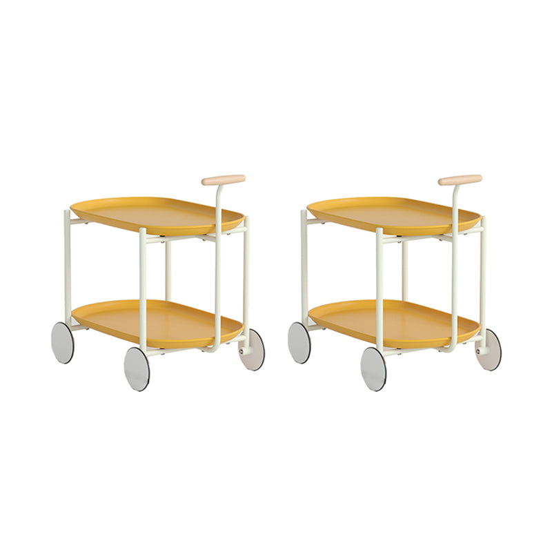 Contemporary Metal Side Table Oval Top Sofa Side Accent Table