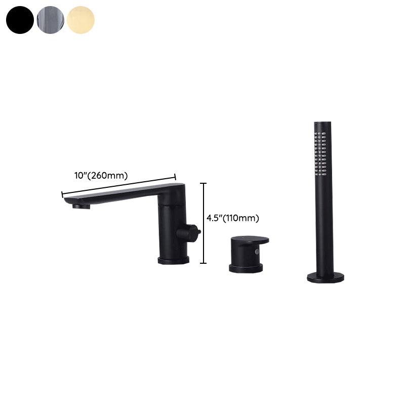 Modern Bathtub Faucet Solid Color Deck Mount Roman Tub Faucets