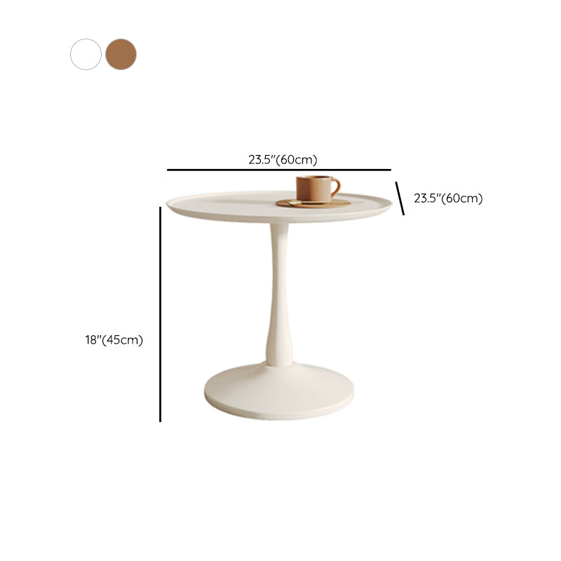 Pedestal 2-Piece Coffee Table Set Modern Round Tray Top Cocktail Table with Storage