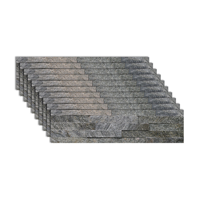 Rectangle Engineered Stone Tile Fire Resistant Stacked Stone Wall Tile