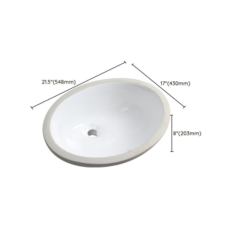 Modern Oval Wash Stand Ceramic Table Installation Bathroom Sink