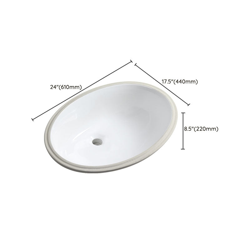 Modern Oval Wash Stand Ceramic Table Installation Bathroom Sink