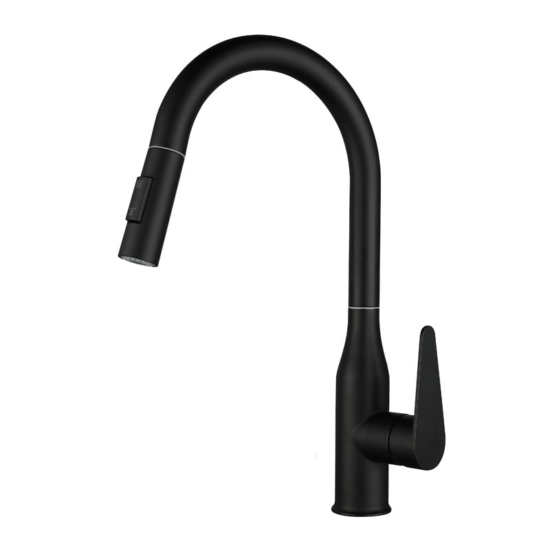 Kitchen Bar Faucet Swivel Spout 304 Stainless Steel with Pull Out Sprayer