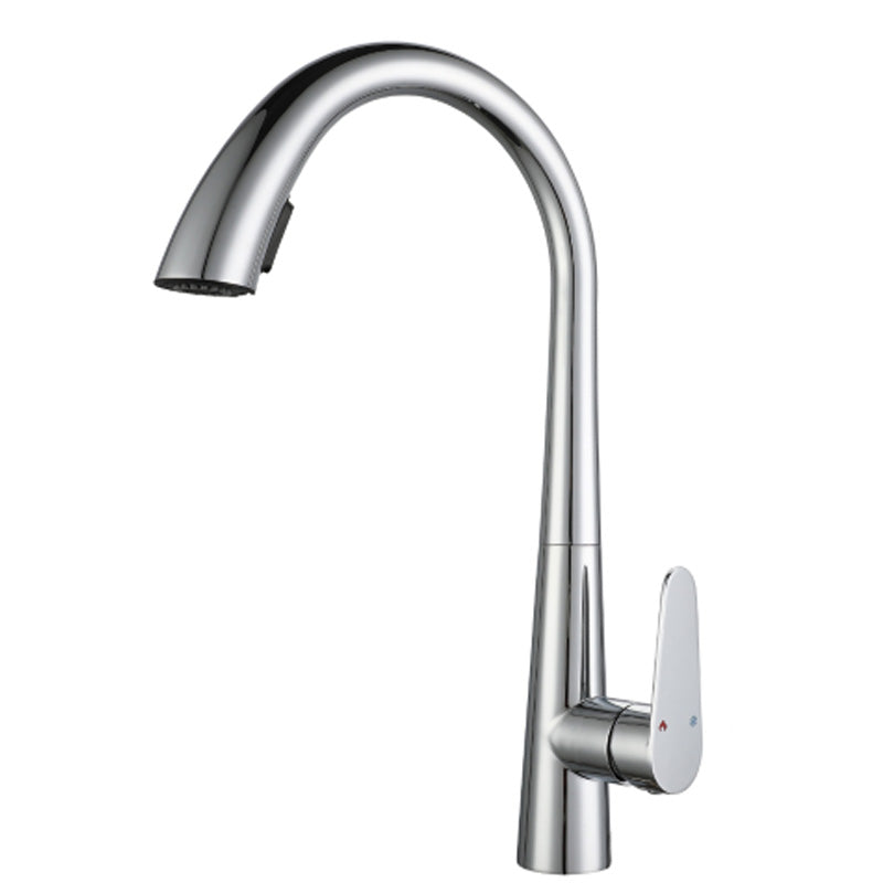 Gooseneck Swivel Spout Kitchen Sink Faucet Touchless Sensor with Pull Down Sprayer