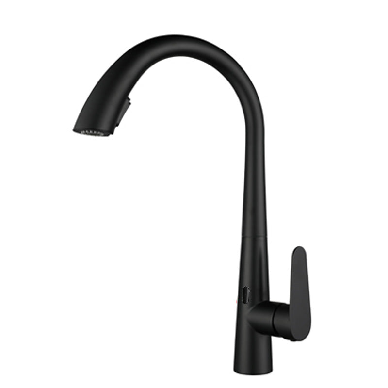 Gooseneck Swivel Spout Kitchen Sink Faucet Touchless Sensor with Pull Down Sprayer
