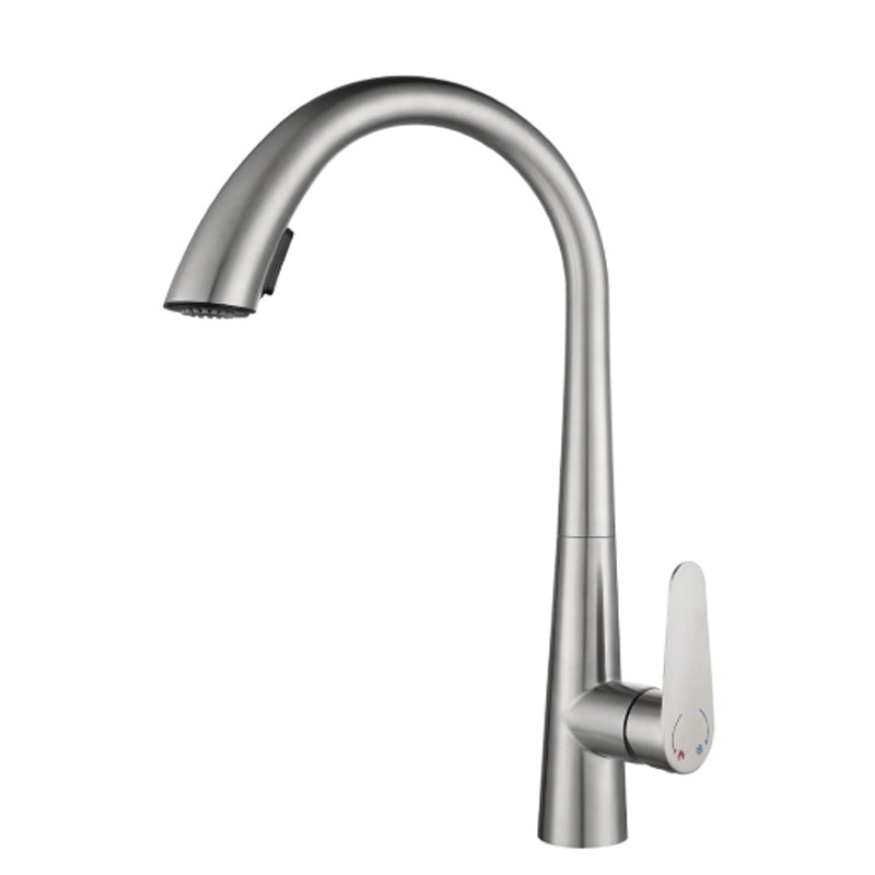 Gooseneck Swivel Spout Kitchen Sink Faucet Touchless Sensor with Pull Down Sprayer