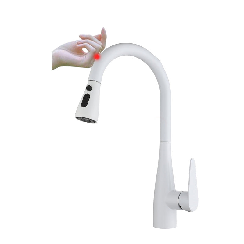 Touch Sensor Standard Kitchen Faucet Swivel Spout with Pull Down Sprayer