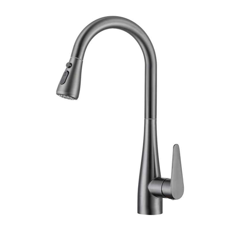 Touch Sensor Standard Kitchen Faucet Swivel Spout with Pull Down Sprayer