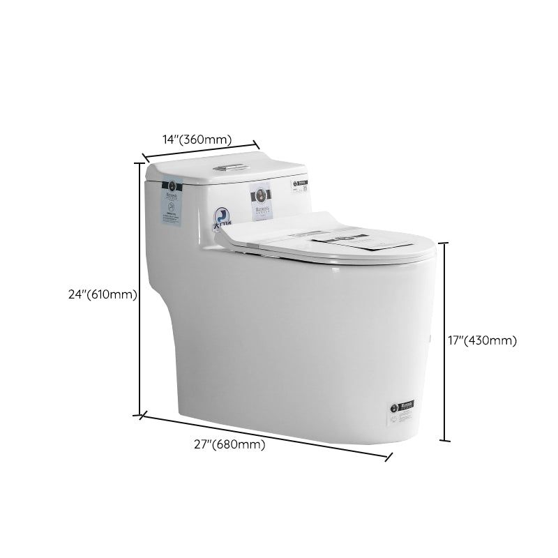 Modern Ceramic White Flush Toilet Floor Mounted Urine Toilet for Bathroom